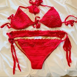 Ashley Paige knit bikini Sz S